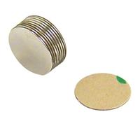 Adhesivo N42 Magnet de Neodimio Para Artes, Manualidades, Fabricación de Modelos, Bricolaje, Pasatiempos, Oficina Y Hogar - 15mm de Diámetro x 0.5mm de Espesor - 0.28kg - Norte - Paquete de 10