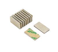 Adhesivo N42 Magnet de Neodimio Para Artes, Manualidades, Fabricación de Modelos, Bricolaje, Pasatiempos, Oficina Y Hogar - 20mm x 10mm x 1.5mm de Espesor - 2kg - Sur - Paquete de 100
