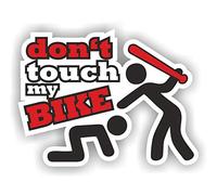 Adhesivo para automóvil divertido con texto "Dont touch my bike" de JDM Tuning OEM DUB