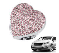 Adhesivo para botón de inicio, adhesivo para botón de parada del motor con pedrería - Simpático Start Stop para arranque con llave, interiores para vehículos en forma de corazón