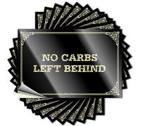 Adhesivo para casco de motocicleta: Día de la semana No Carbs Left Behind Tiny para adultos, letrero de barra recubierto para barra al aire libre (20 x 30 cm, 1 unidad)