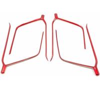 Adhesivo para consola central Embellecedores para reposabrazos de puerta coche, para Toyota para RAV4 XA50 2019-2023(Rojo)