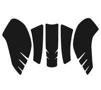 Adhesivo para Motocicleta, Almohadilla Lateral para Depósito De Combustible para para R NineT, Pegatinas Protectoras para Depósito Pegatina Protector Depósito(Negro 2,X-1)