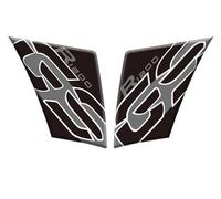 Adhesivo para Motocicleta, Protector Lateral del Depósito De Combustible para R1200GS R 1200GS R1200 GS 2005-2012 Pegatina Protector Depósito(Titanio,X-2)