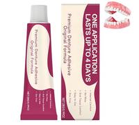 Adhesivo para prótesis dentales Premium, pegamento genérico seguro para prótesis dentales, gel adhesivo fuerte para dientes postizos, mejora el ajuste, la comodidad y la estabilidad, 28 g (1Piezas)