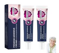 Adhesivo para prótesis dentales Secure, adhesivo extra fuerte, adhesivo para dentaduras postizas para prótesis dentales rápida, todo el día para dentaduras superiores o parciales (2 unidades)