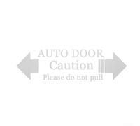 Adhesivo para puerta automática, con texto en inglés "Please Do Not Pull ", material impermeable de PET para decoración exterior del vehículo, gráficos, 19 cm x 6 cm, color blanco