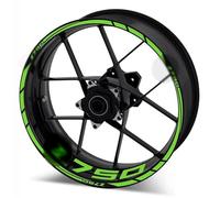Adhesivo para Rueda Motocicleta para Kawasaki Z750 2019 2020 2021 2022 | Accesorios De Cinta Reflectante Impermeable Para Llantas(Green)