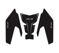 Adhesivo Para Tanque Combustible Pegatina Para Depósito De Combustible Motocicleta Para YAMAHA YZFR3 YZF R3 YZF-R3 2019-2026 Protector Lateral Goma Almohadilla Tracción Motocicleta Pegatina(Titanio)