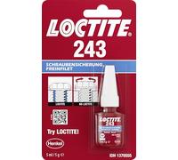 Adhesivo para tornillos Loctite 243, resistencia moderada, tubo plegable de 5 ml.
