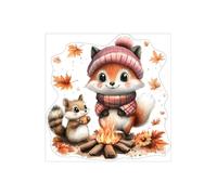 Adhesivo para ventana extraíble, diseño de erizo, ardilla, erizo, pegatinas de PVC, decoraciones para el hogar de temporada para cosecha de otoño, Acción de Gracias, Ardilla, erizo, pegatina para