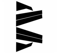 Adhesivo Para Ventanilla De Coche Embellecedor Para Postes De Pilares Color Negro Brillante Para Civic Sedán 2016 2017 2018 2019 2020 2021 KLAUER