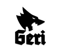 Adhesivo Pegatina de Geri Odin Wolf, vikingo, Dios, lobos, mitología nórdica, 10 x 9 cm #A5040