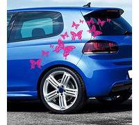 Adhesivo - Pegatina para el Parachoques de la Mariposa 14 Piezas. 60cm x 30cm Pink - Ventana Trasera del Coche de Tuning Car Styling