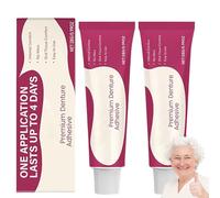 Adhesivo premium para dentaduras postizas, adhesivo termoplástico seguro para dentaduras postizas, pegamento dental para fijar dentaduras postizas (2pcs)
