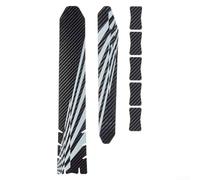 Adhesivo protector de marco de bicicleta, ideal para vaina y tubo inferior, hecho de material de poliuretano (blanco)