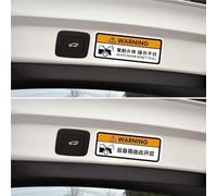 Adhesivo reflectante de seguridad para coche "Do Not Pull" para el funcionamiento del maletero eléctrico y conciencia del usuario (se abre el maletero)