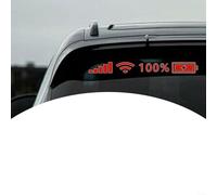 Adhesivo reflectante de vinilo para coche, señal de nivel de batería, para personalización exterior e interior del vehículo y aspecto elegante (rojo)