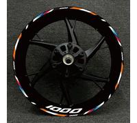 Adhesivo Reflectante Llanta Motocicleta Equipo Carreras 17 Pulgadas, Pegatina para BMW S1000XR S1000R 1000RR(Color3)