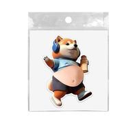 Adhesivo suave para el vientre, multiusos, 9,5 x 1,6 x 12 cm, calcomanía 3D de perro, materiales seguros, para diarios, portátiles, cuadernos, equipaje, monopatines, aula, álbumes de recortes