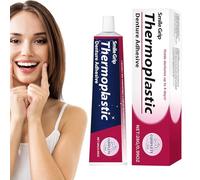 Adhesivo termoplástico para dentaduras postizas, 28 g, adhesivo para dentaduras postizas, suave y duradero, adhesivo para terceros, adhesivo para prótesis suelto e inferior agarre