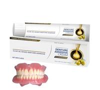 Adhesivo termoplástico para dentaduras postizas, agarre acolchado para prótesis, fuerte sujeción impermeable para mantenimiento de aparatos ortopédicos superiores, uso nocturno, apto para viajes, kit