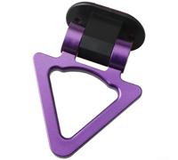 Adhesivo triangular para gancho de remolque exterior de coche, base de ABS con chapado en cromo pulido para una mayor visibilidad (morado)