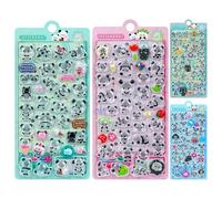 Adhesivos Bonitos 3D | 4 Piezas de Panda Decorativo Adorable,Pegatinas 3D en Relieve para Scrapbooking | para de Teléfono Cuaderno Portátil Botella de Agua Planner Álbum y Material de