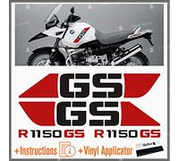 Adhesivos compatibles con R 1150 GS BMW Motorrad R1150 Adventure R1150GS con espátula (Negro/Rojo)