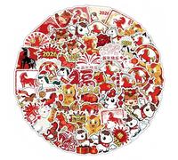 Adhesivos de Año Nuevo - Decoración China Adorable del 2026 | Pegatinas Divertidas del Año Caballo - para Niños Adultos Diario Agenda Manualidades l de Primavera