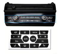 Adhesivos de botón adaptables para BMW Serie 5 A/C y mecanismos de control de radio (pegatinas CA+RADIO)