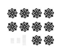 Adhesivos de Espejo para Pared, Pegatinas Modernas DIY, 9x9 cm, Plata - Decoración de Pared para Sala y Fondo de TV, Fácil Aplicación y Material Ecológico (Negro)