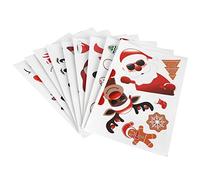 Adhesivos de Navidad para Nevera, 9 Piezas, Diseño Santa Claus, Muñeco de Nieve y Reno, PVC, 20x30cm - Decoración Festiva, Fáciles de Aplicar, Para Hogar y Espacios Suaves