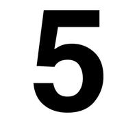 Adhesivos de números, letra para pegar, cifra para pegar, número de 10 cm, número 6 cm, negro (5)