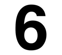 Adhesivos de números, letra para pegar, cifra para pegar, número de 10 cm, número 6 cm, negro (6)