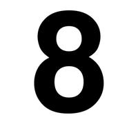 Adhesivos de números, letra para pegar, cifra para pegar, número de 10 cm, número 6 cm, negro (8)