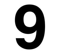 Adhesivos de números, letra para pegar, cifra para pegar, número de 10 cm, número 6 cm, negro (9)