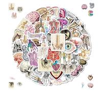 Adhesivos De Órganos, 2 x 50 Piezas De Pegatinas De Anatomía De Organos, Adhesivos Impermeables, para Scrapbooking, Skateboarding, Coche, Equipaje, Pegatinas Decorativas para Adultos y Niños