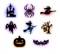 Adhesivos De Pared Con Silueta Led Para Halloween, DecoracióN 3d De MurciéLagos En Vuelo, Pegatinas Para Ventanas De Halloween, Autoadhesivos, VersáTil Para Puertas, Escaleras, Fiestas Y áRboles，C
