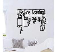 Adhesivos De Pared, No Olvides La Llave Antes De Salir, Gafas De Sol, Vinilos De Vidrio, Puerta De Decoración Del Hogar 32X25Cm