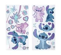 Adhesivos de Pared Oficiales de Stitch y Angel, Decoración Infantil Disney, Reutilizables, Pegatinas de Dibujos Animados para Niños y Niñas, Decoración Rosa y Púrpura, Accesorios de Regalo | Paladone
