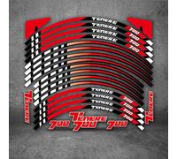 Adhesivos decorativos modificados Accesorios Para Motocicleta, Pegatina De Rayas Para Rueda, Calcomanías Reflectantes Para Cubo De Llanta Para Tenere 700 18/21 Pulgadas TENERE700 ( Color : rojo )
