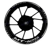 Adhesivos decorativos modificados Accesorios Para Motocicleta, Pegatinas Para Rueda, Pegatinas Para Borde De Rueda Deportiva, Película Reflectante A Rayas Para Rueda Para Y&amaha MT-125 MT125(Color19)