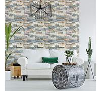 Adhesivos Decorativos para Pared, Vinilo, con Piedras Naturales, 40 x 40 cm