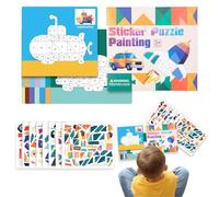 Adhesivos, Libros 3D De Animales Aprendizaje Niños, Juegos para La Mente Juguetes Educativos Vehículos Y Animales Habilidades Motoras Finas para Niñas Y Niños