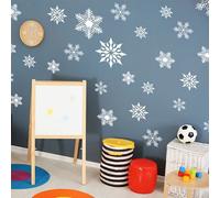 Adhesivos navideños de copos de nieve para ventanas, adhesivos de Feliz Navidad para ventanas, compatibles con decoraciones para fiestas.