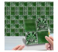 Adhesivos para azulejos, Pegatinas de mosaico PVC for suelo y pared, multicolor, paquete 20, varios tamaños(Cry008,20pcs-10x10cm)