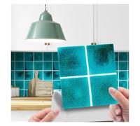 Adhesivos para azulejos, Pegatinas de mosaico PVC for suelo y pared, multicolor, paquete 20, varios tamaños(Cry009,20pcs-20x20cm)