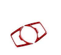 Adhesivos Para Botones Faros Delanteros Coches Para Focus Para SE Para RS Para ST MK3 Para Ecoboost 2015-2018 Volante La Izquierda Derecha Accesorios Interior Automóvil(Rojo)