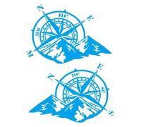 Adhesivos para coche, 2 uds selva coche aventura pegatina decoración autopartes motocicleta calcomanía(Blu)